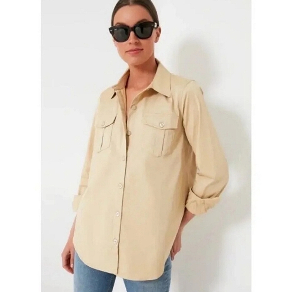 Tuckernuck Steele buttondown shirt khaki XS NWT